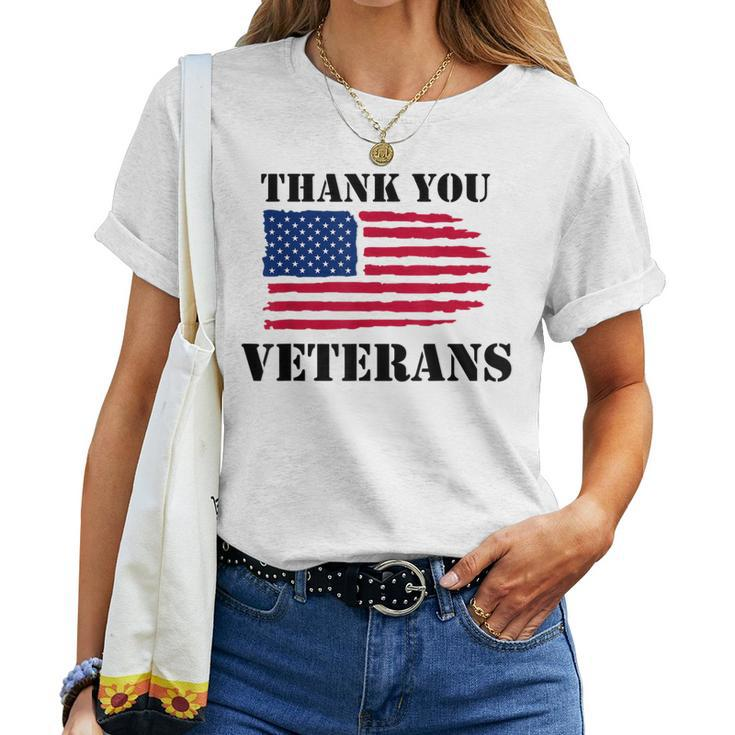 Thank You Veteran Us Military Gifts Veterans Day Mens Womens Women T-shirt