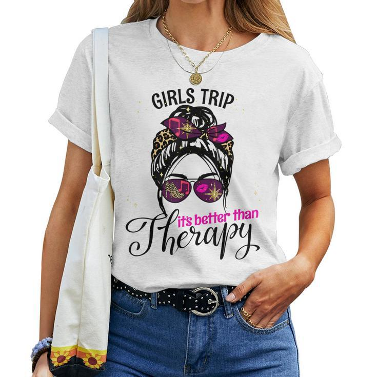 Womens Weekend Vacation Girls Trip Better Than Therapy Women T-shirt