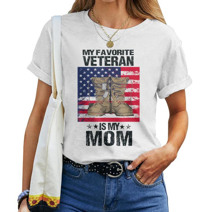 Veteran Mother Favorite Veteran Mothers Day Proud Kids Son Women T-shirt