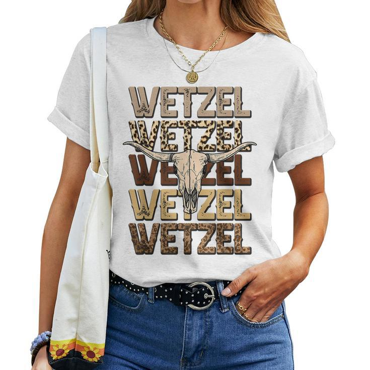 Vintage Womens Koe Western Country Music Wetzel Bull Skull Women T-shirt