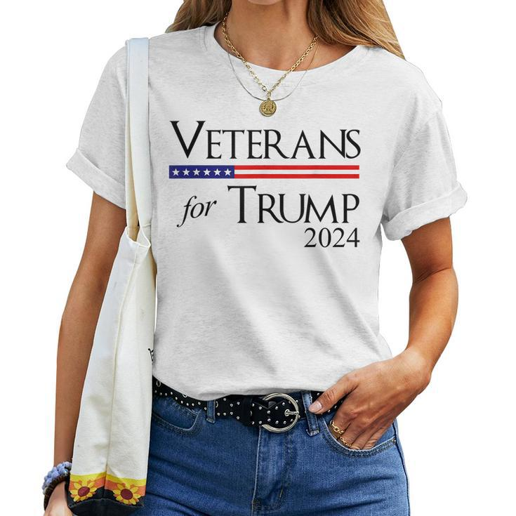 Womens Trump 2024 Veterans For Trump 2024 Women T-shirt