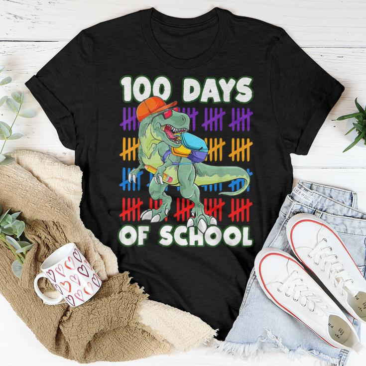 100 Days Of School Teacher Student Dinosaur Kid Toddler Boys Women T-shirt Funny Gifts