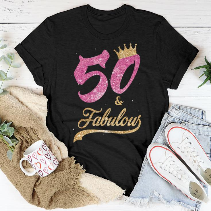 Womens 50 And Fabulous 1969 50Th Birthday For Women Women T-shirt Unique Gifts