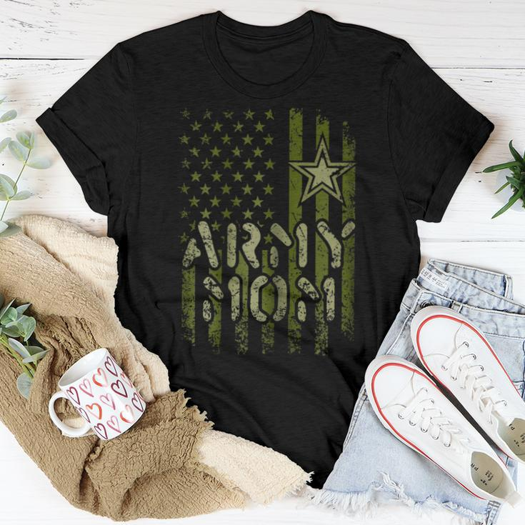 Army Mom American Flag Apparel Tee Women T-shirt Unique Gifts