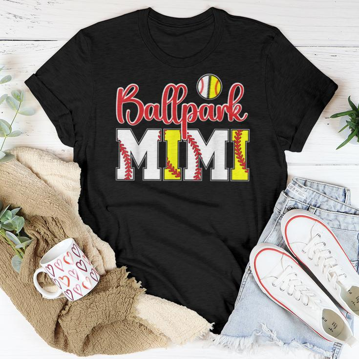 Ballpark Mimi Softball Baseball Mimi Grandma Women T-shirt Unique Gifts