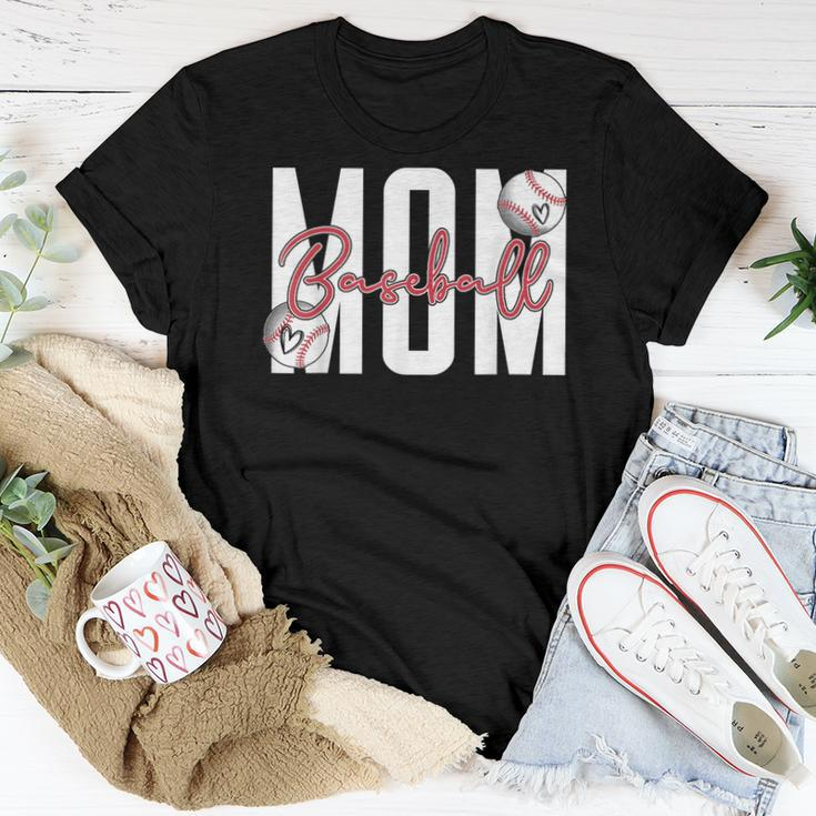 Baseball Mom Letter Print Mama Baseball Lover Women T-shirt Unique Gifts