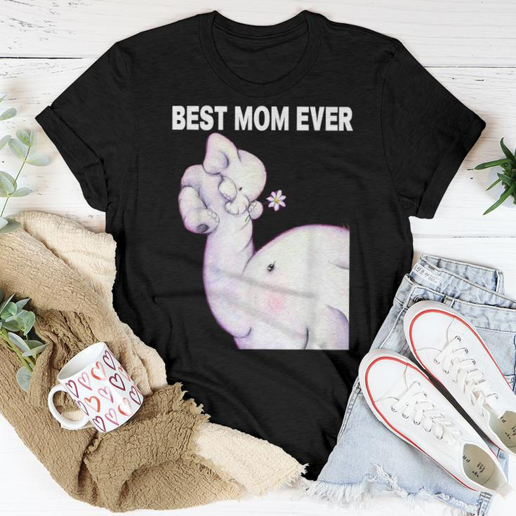 Womens Best Mom Ever Elephant Tshirt For Mother Women T-shirt Unique Gifts