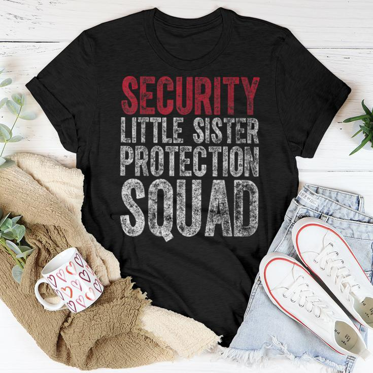 Big Brother Security Little Sister Protection Squad Women T-shirt Unique Gifts