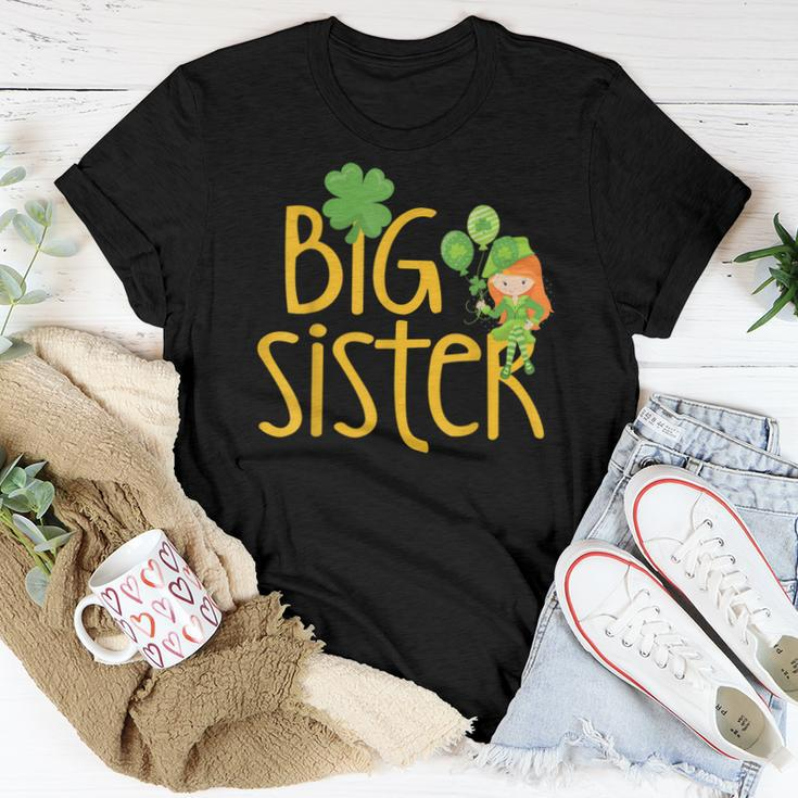 Big Sister Finally Stpatricks Day Kids Sibling Women T-shirt Unique Gifts