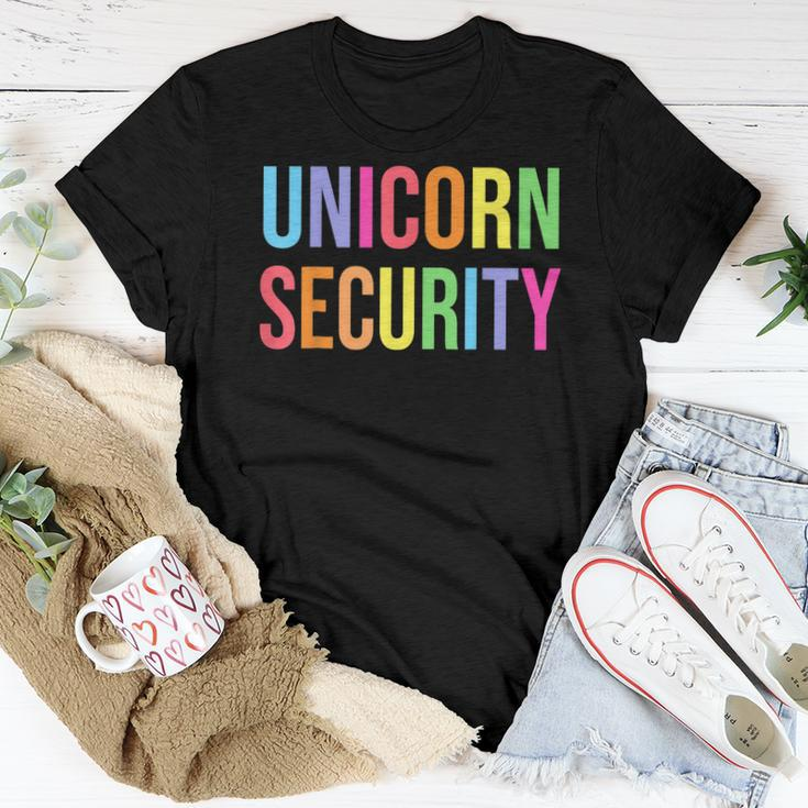 Birthday Girl Dad Mom Daughter Unicorn Security Women T-shirt Unique Gifts