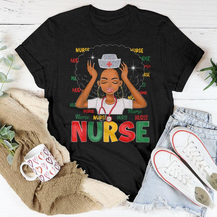 Black Strong Nurse Afro Love Melanin African American Women V4 Women T-shirt Funny Gifts