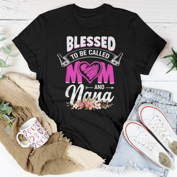 Blessed To Be Called Mom And Nana Women T-shirt Unique Gifts
