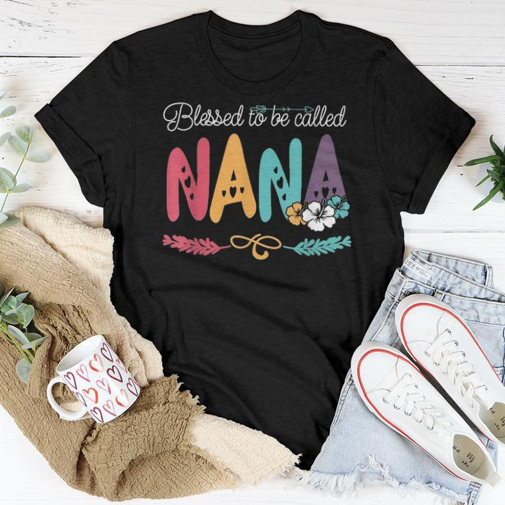 Blessed To Be Called Nana Flower Mother Day Women T-shirt Funny Gifts