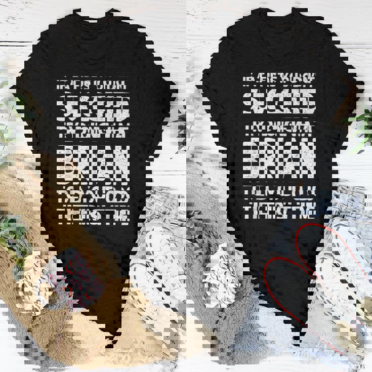 Brian Name Personalized Birthday Christmas Joke Women T-shirt Unique Gifts