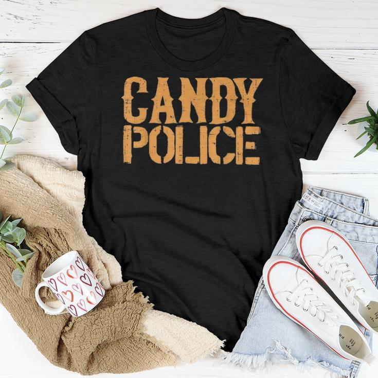 Candy Police Funny Halloween Costume Parents Mom Dad Women T-shirt Funny Gifts