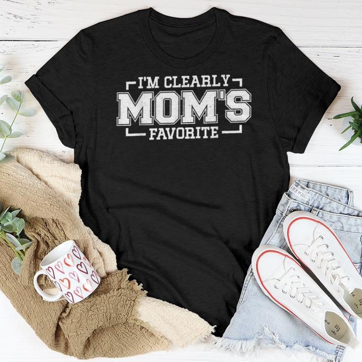 Im Clearly Moms Favorite Favorite Child And Favorite Son Women T-shirt Unique Gifts