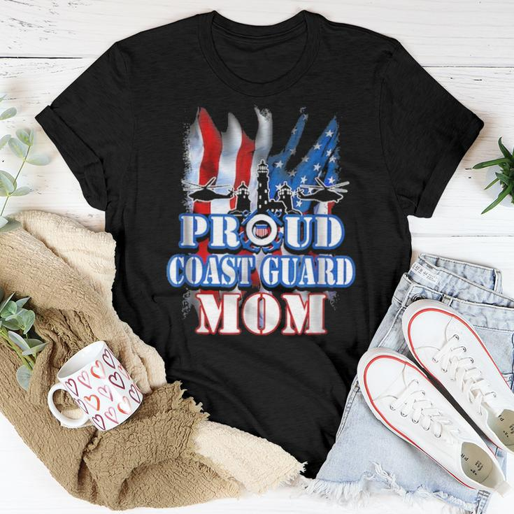 Coast Guard Mom Usa Flag Military Mothers Day Women T-shirt Funny Gifts
