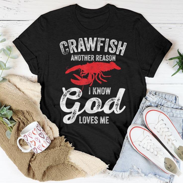 Crayfish Crawfish Boil Crawfish God Loves Me Women T-shirt Unique Gifts