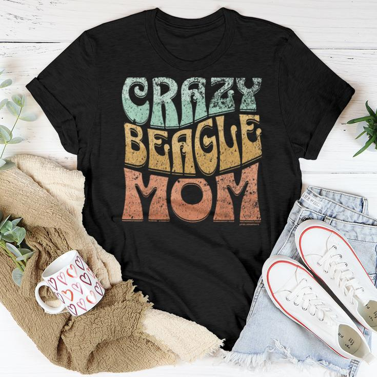 Crazy Beagle Mom Retro Vintage Top For Beagle Lovers Women T-shirt Unique Gifts