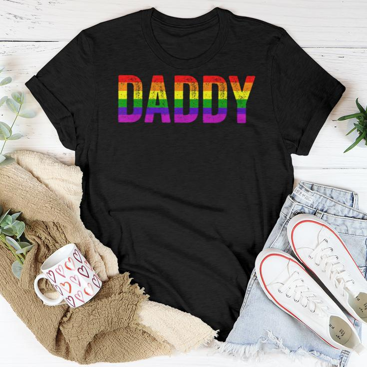 Daddy Lgbt Gay Lesbian Pride Rainbow Support Fathers Day Women T-shirt Unique Gifts