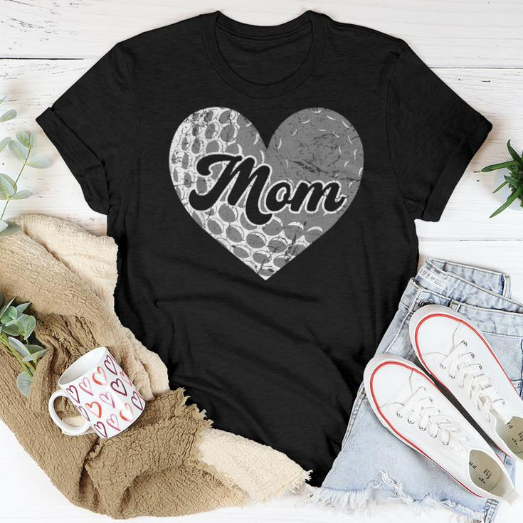 Distressed Heart Golf Mom Mama Sport Fan Women T-shirt Unique Gifts