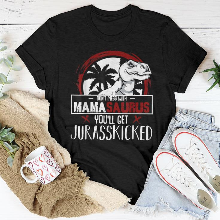 Dont Mess With Mamasaurus - Strong Dinosaur Mom Women T-shirt Unique Gifts