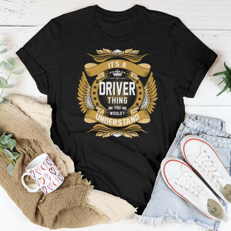 Driver Name Driver Family Name Crest V2 Women T-shirt Funny Gifts