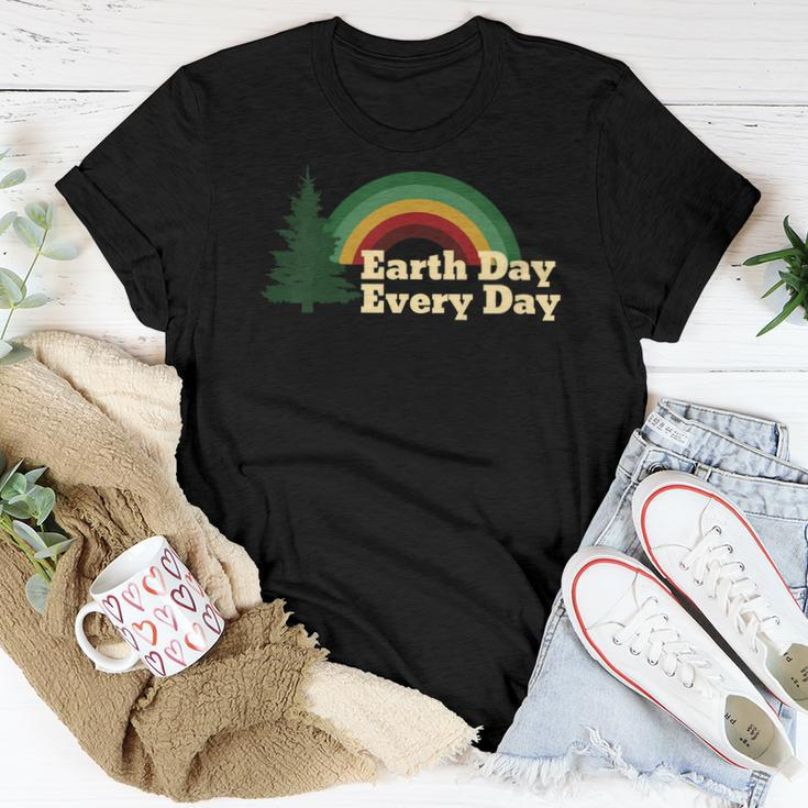 Earth Day Everyday Rainbow Pine Tree Shirt Women T-shirt Unique Gifts