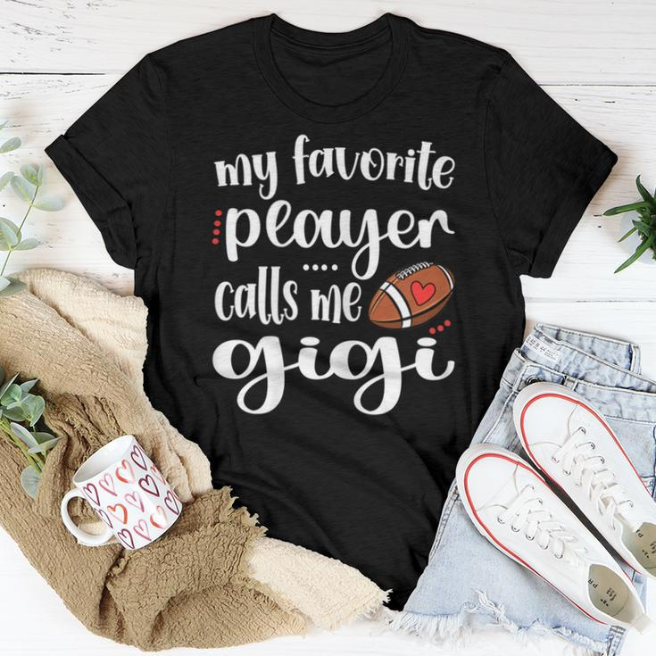 My Favorite Football Player Calls Me Gigi Football Grandma Women T-shirt Unique Gifts