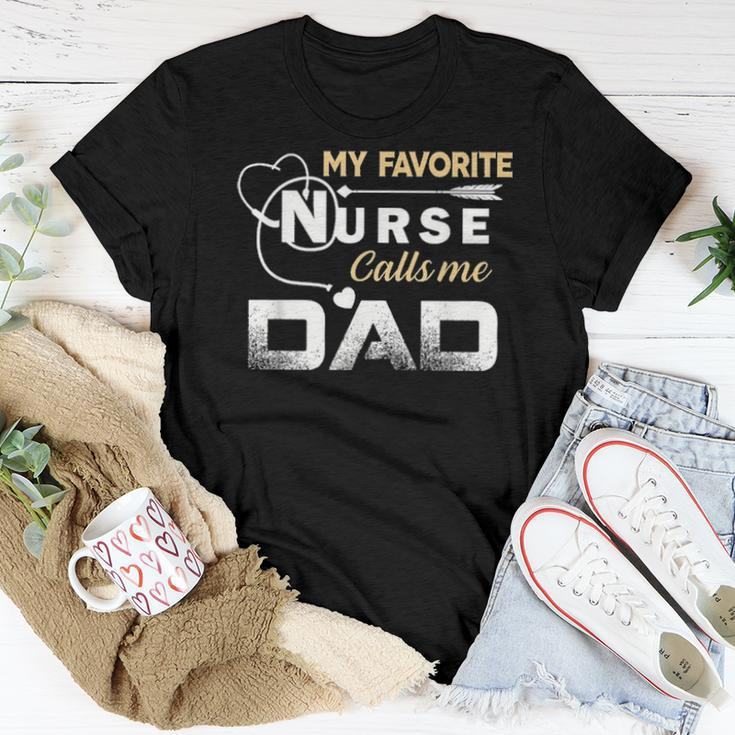 My Favorite Nurse Call Me Dad Fathers Day Gift Women T-shirt Funny Gifts