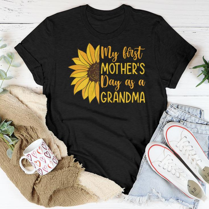 Womens My First As A Grandma Sunflower Women T-shirt Unique Gifts