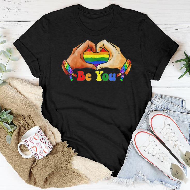 Gay Pride Clothing Lgbt Rainbow Flag Heart Unity Women T-shirt Unique Gifts