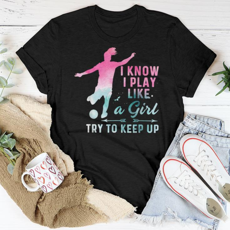 Girl Soccer Player Team Cleats Mom Goalie Captain Women T-shirt Unique Gifts