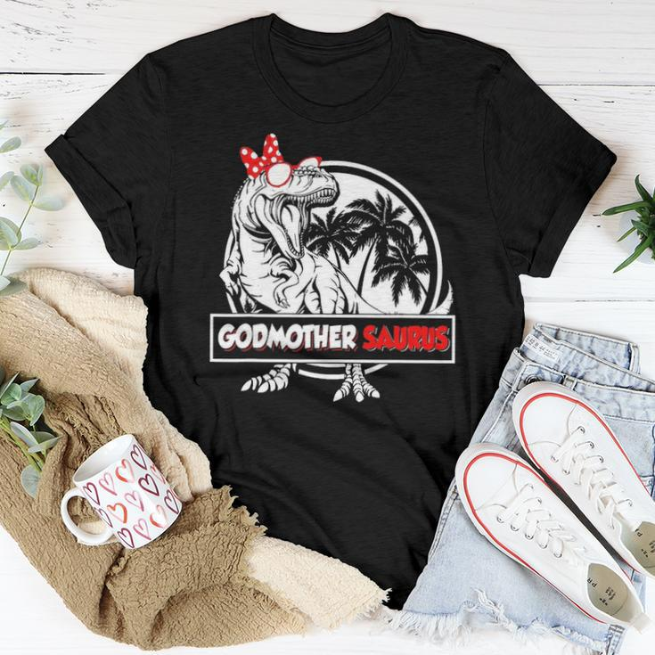 GodmothersaurusRex Dinosaur Funny Godmother Saurus Family Women T-shirt Funny Gifts