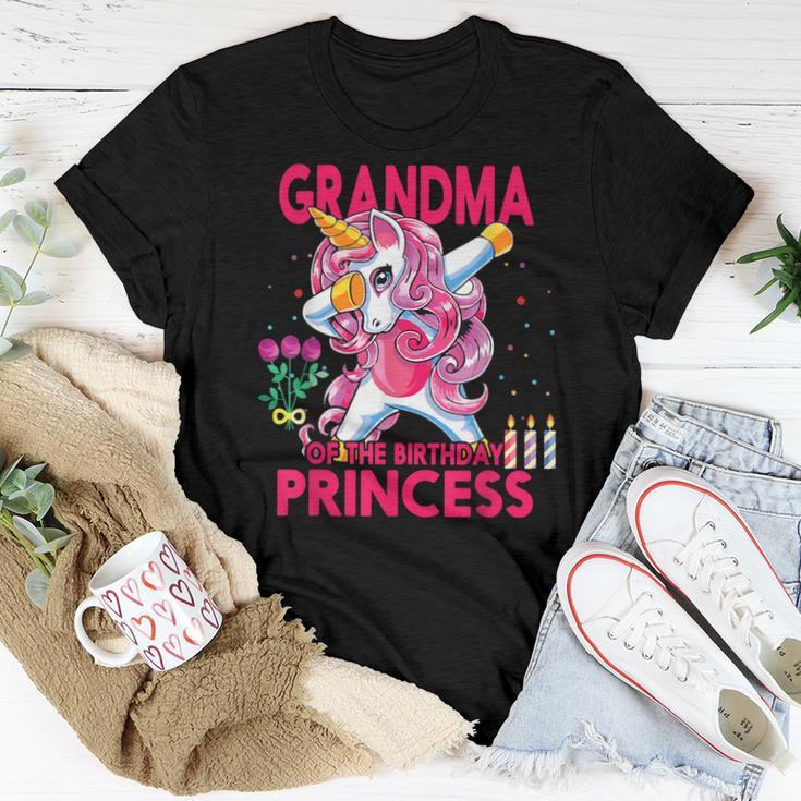 Grandma Of The Birthday Princess Dabbing Unicorn Girls Women T-shirt Unique Gifts