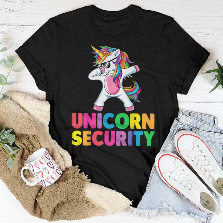 Halloween Dad Mom Daughter Adult Costume Unicorn Security Women T-shirt Unique Gifts