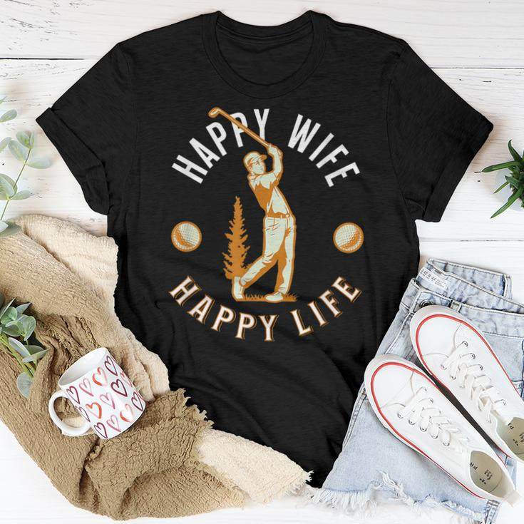 Happy Wife Happy Life - Golf Game For Happy Marriage Women T-shirt Unique Gifts