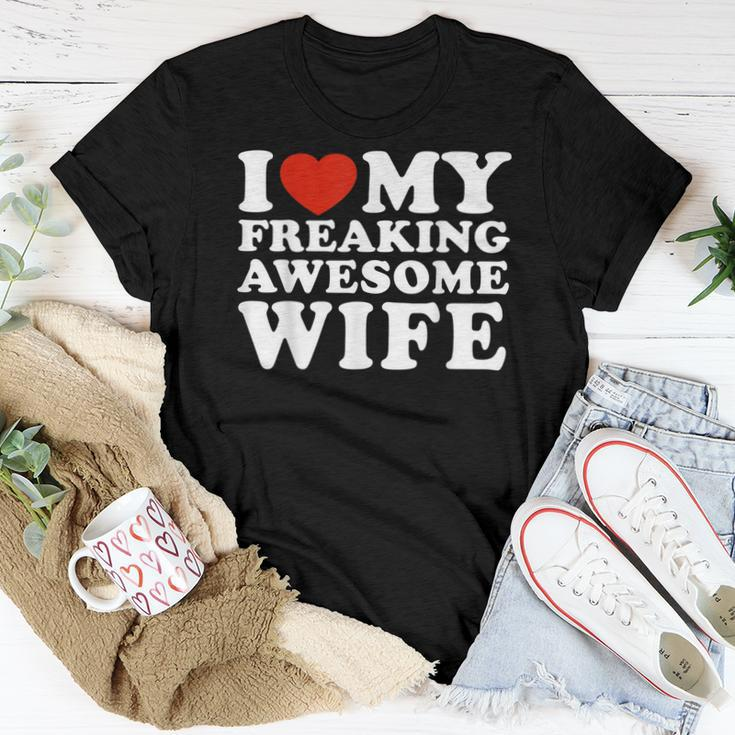 I Heart My Awesome Wife Women T-shirt Unique Gifts
