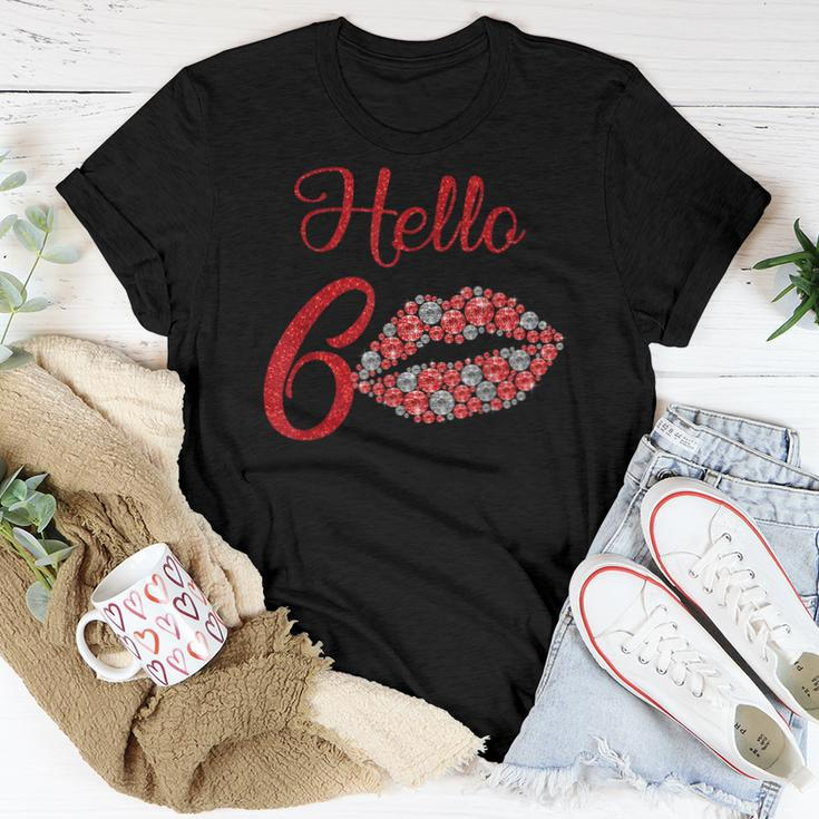 Womens Hello 60 Costume 60 Years Old Lips 60Th Birthday Women T-shirt Unique Gifts