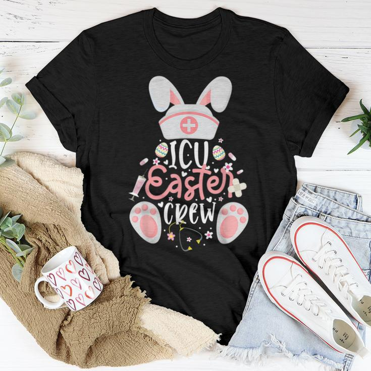 Icu Easter Day Nurse Crew Bunny Ears Happy Easter Nursing Women T-shirt Funny Gifts