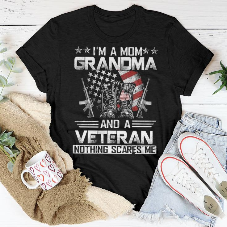Im A Mom Grandma And A Veteran Gift For Dad Fathers Day Women T-shirt Funny Gifts