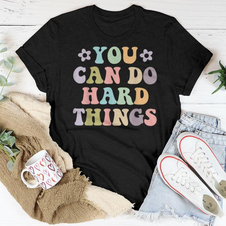 Inspirational Womens Graphics - You Can Do Hard Things Women T-shirt Unique Gifts