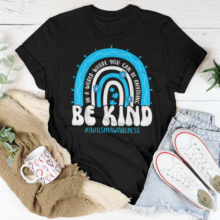 Be Kind Autism Awareness Groovy Rainbow Choose Kindness Women T-shirt Unique Gifts