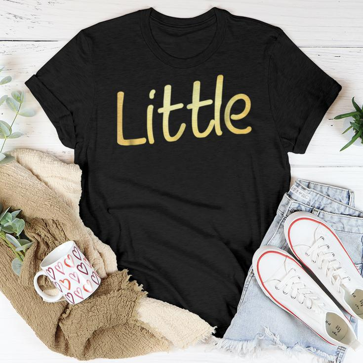 Little Matching Big Gold Brother Sister Sorority Women T-shirt Unique Gifts