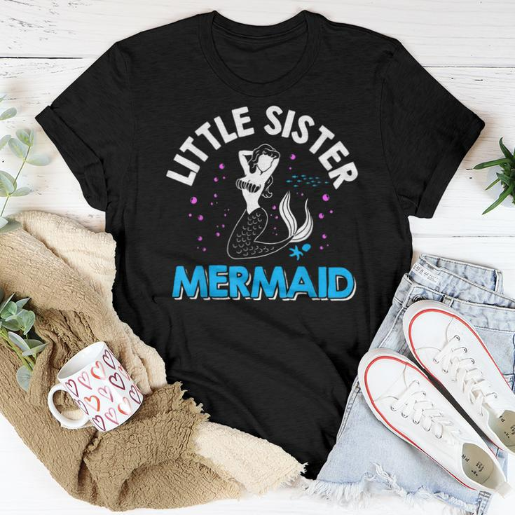 Little Sister Mermaid Matching Family Women T-shirt Unique Gifts