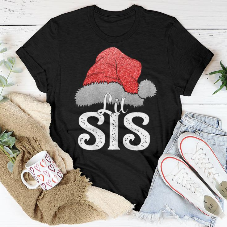 Little Sister Santa Christmas Matching Family Group Pajama Women T-shirt Unique Gifts