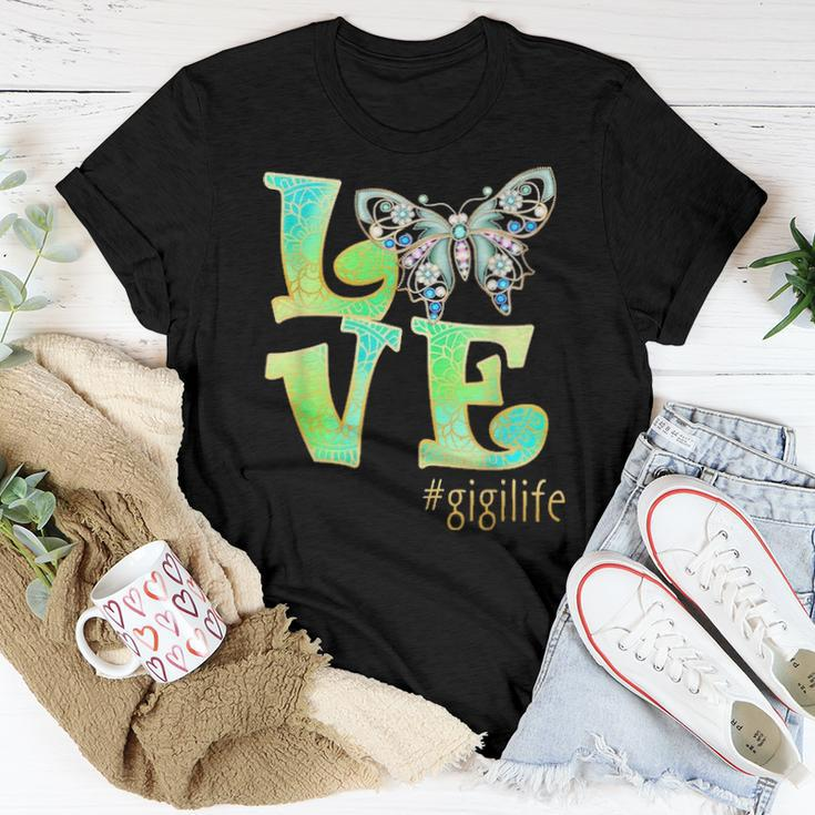 Love Gigi Life Butterfly Art Mothers Day Gift For Mom Women Women T-shirt Funny Gifts