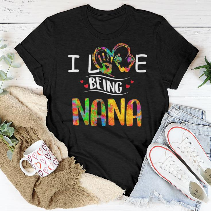 I Love Being A Nana Art Matching Family Mother Day Women T-shirt Funny Gifts