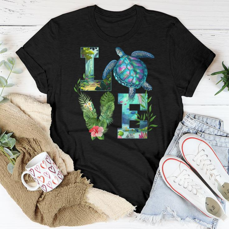 Womens Love Turtle Earth Day Save Planet Environmental Sea Animals Women T-shirt Unique Gifts