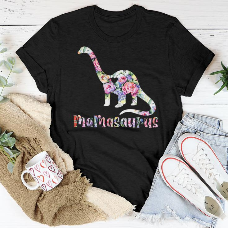 Mamasaurus Dinosaur Cute Birthday Mom Dino Flowers Women T-shirt Unique Gifts